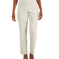 Calça feminina com tachas JM Collection, curta, bege, tamanho pequeno
