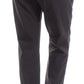 Calça feminina JM Collection, comprimento curvilíneo, corte reto, marrom, tamanho 18