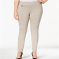 Calça skinny Alfani feminina com controle de barriga, tamanho 28W, marrom