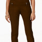 Calça casual feminina skinny legging cintura média estilo &amp; co marrom tamanho pequeno