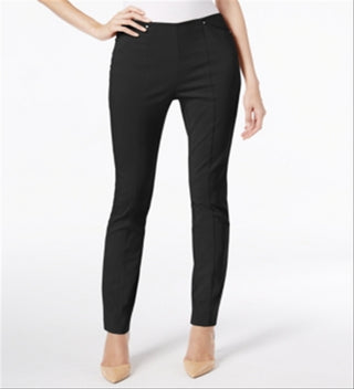 Calça skinny com costura Alfani feminina, preta, tamanho 10
