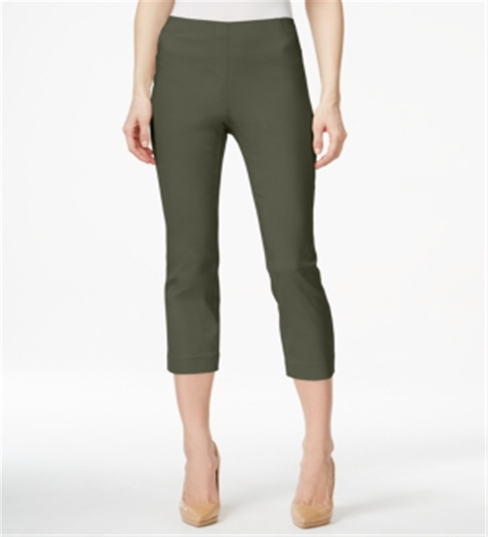Calça Capri Feminina Estilo &amp; Co Verde Tamanho Médio