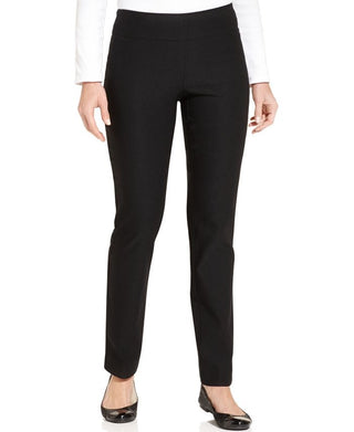 Charter Club Women's Cambridge Tummy Control Pull On Pants Black Size 28W