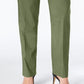 Calça feminina JM Collection com controle de barriga e perna justa, verde, tamanho pequeno