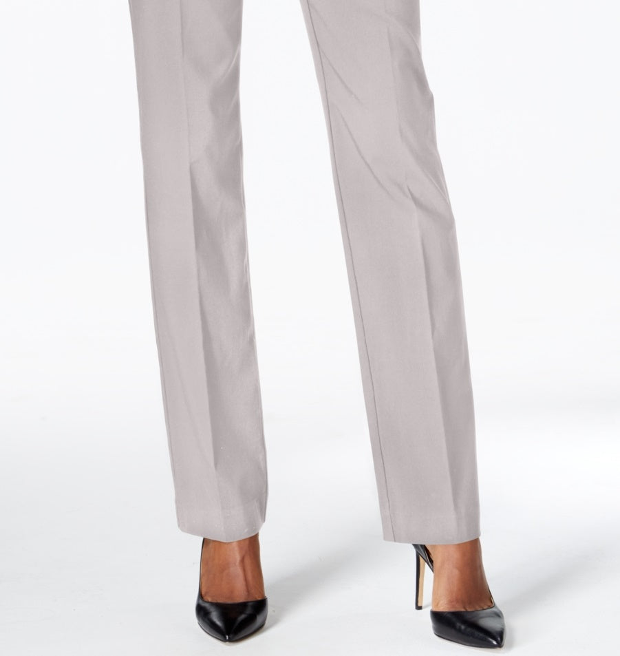 Calça feminina JM Collection Tummy Control Curvy Fit, cinza, tamanho 14X4