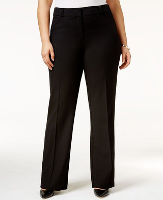 Calça feminina Alfani Curvy Bootcut Tummy Control, preta, tamanho 24W