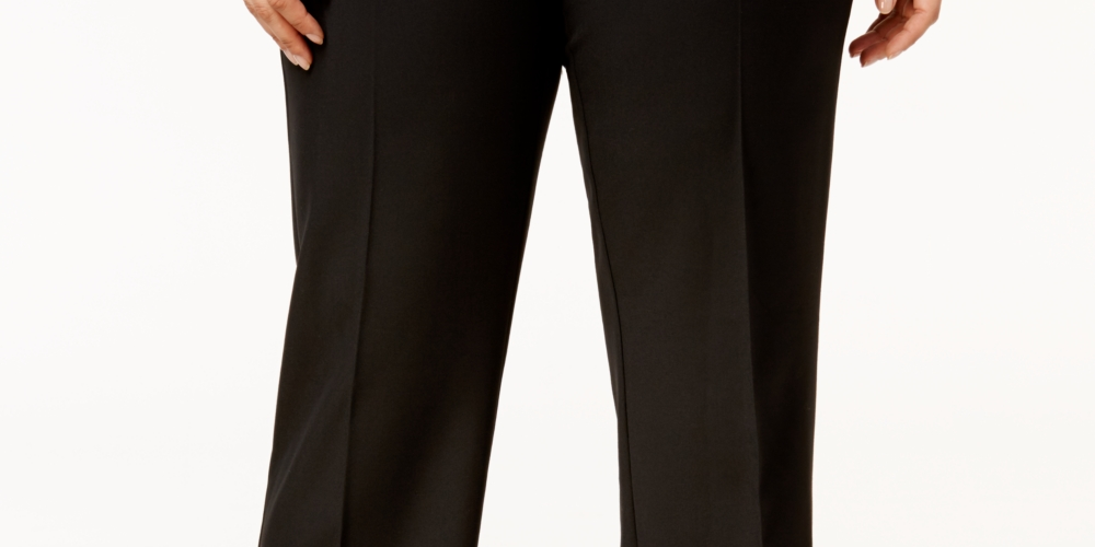 Calça feminina Alfani Curvy Bootcut Tummy Control, preta, tamanho 24W
