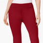 Calça capri feminina com detalhes em renda JM Collection, vermelha, tamanho XX-G