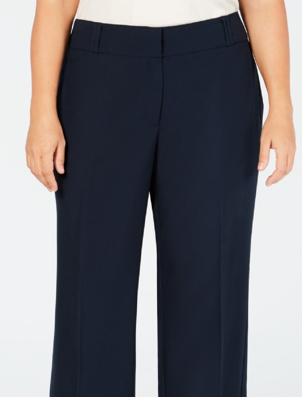 Calça feminina Alfani Plus Curvy Bootcut Tummy Control Azul Tamanho 18W