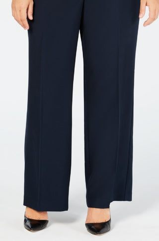 Calça feminina Alfani Plus Curvy Bootcut Tummy Control Azul Tamanho 18W