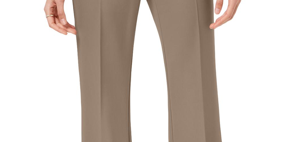 Calça Alfani Curvy Bootcut Feminina Marrom Tamanho 2