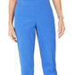 Calça feminina lisa de perna reta para usar no trabalho, azul, tamanho pequeno, da coleção JM