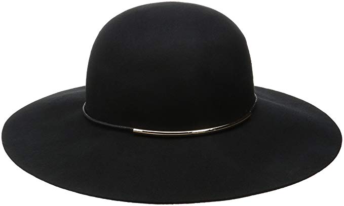 Boné feminino Nine West Metallic Tube Floppy, preto, tamanho regular