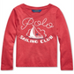 Camiseta Polo Ralph Lauren Infantil Sailing Club Algodão Jersey Vermelha Tamanho 3T