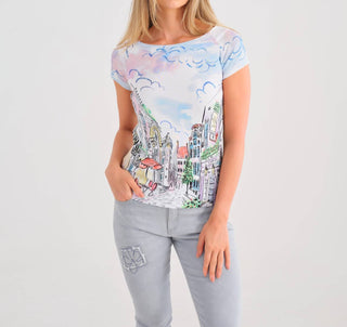 Dolcezza - Sunday Afternoon Short Sleeve Top - Plus