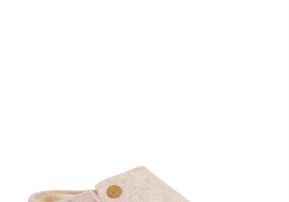 Birkenstock Zermatt Genuine Shearling Lined Slipper em rosa claro, tamanho 6-6,5 EUA rosa tamanho UE 37 (EUA feminino 6-6,5) estreito ---