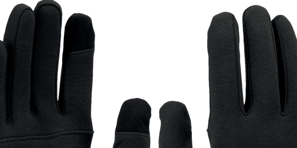 Luvas Nike Club Fleece 2.0 Tech com logotipo bordado, pretas, tamanho pequeno