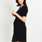 Vestido envelope maternidade feminino preto tamanho grande