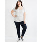 Calça Jeans Maternidade Maternidade Feminina Mama Prima Pós-Gravidez Bolso V Azul Tamanho 2X