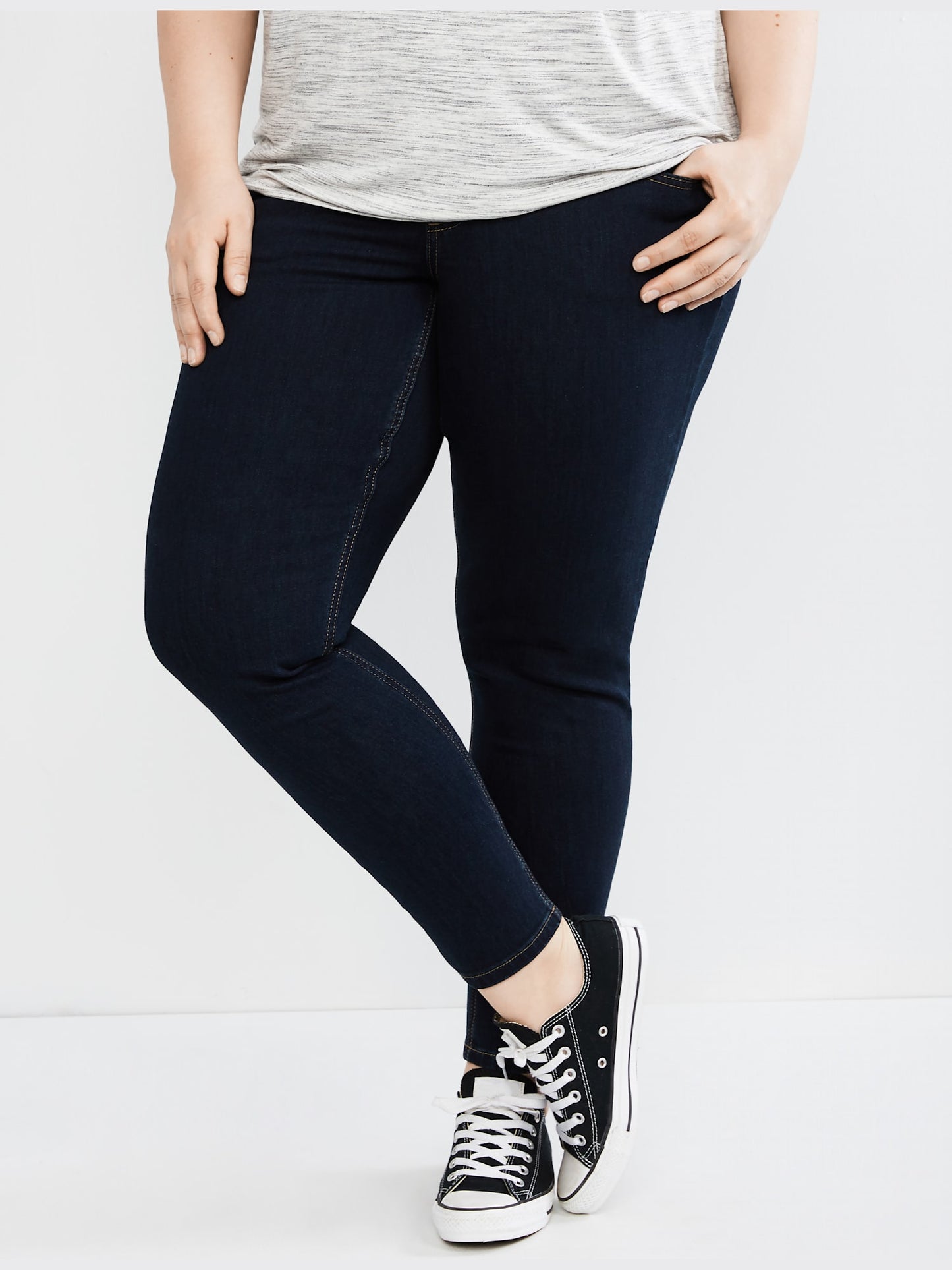 Calça Jeans Maternidade Maternidade Feminina Mama Prima Pós-Gravidez Bolso V Azul Tamanho 2X