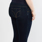 Calça Jeans Maternidade Maternidade Feminina Mama Prima Pós-Gravidez Bolso V Azul Tamanho 2X