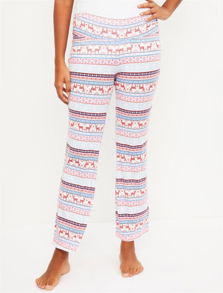 Calça de pijama feminina para maternidade, tamanho extragrande, branca