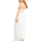 Vestido feminino Emerald Sundae com alças finas e decote coração, comprimento total, formal, cintura império, branco, tamanho 17