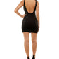 Vestido justo infantil Emerald Sundae com costas abertas, preto, tamanho XX-S