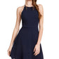 Vestido curto sem mangas feminino Emerald Sundae Flare azul tamanho XX-S