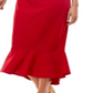 Vestido midi feminino com ombros descobertos e estampa Emerald Sundae, vermelho, tamanho 20W