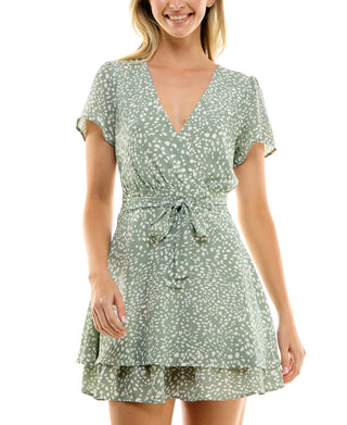 Vestido infantil estampado evasê Emerald Sundae tamanho 9 verde