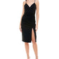 Vestido justo franzido infantil Emerald Sundae, preto, tamanho extragrande