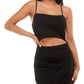 Vestido justo recortado infantil Emerald Sundae, preto, tamanho XX-S
