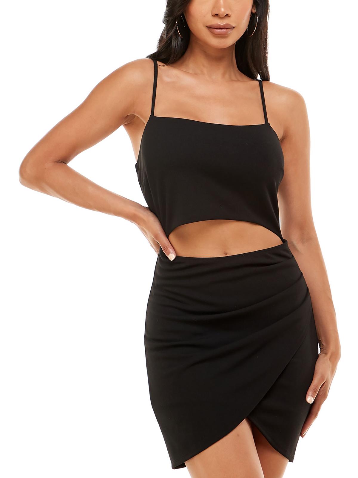 Vestido justo recortado infantil Emerald Sundae, preto, tamanho XX-S