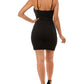Vestido justo recortado infantil Emerald Sundae, preto, tamanho XX-S
