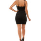 Vestido justo recortado infantil Emerald Sundae, preto, tamanho extragrande