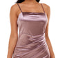 Vestido justo assimétrico e franzido infantil Emerald Sundae, roxo, tamanho XX-S