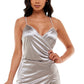 Vestido Bodycon Metálico Assimétrico Infantil Emerald Sundae Cinza Tamanho P