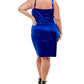 Vestido justo franzido feminino Emerald Sundae azul tamanho 22W