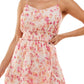 Vestido infantil com estampa floral e cintura franzida, cor rosa, tamanho extrapequeno, da Emerald Sundae