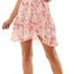 Vestido infantil com estampa floral e cintura franzida, cor rosa, tamanho extrapequeno, da Emerald Sundae