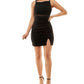 Vestido justo infantil Emerald Sundae com costas abertas, preto, tamanho extrapequeno