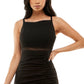 Vestido justo com costas abertas e decote Emerald Sundae Junior, preto, tamanho grande