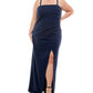 Vestido longo de noite feminino Emerald Sundae azul tamanho 20W