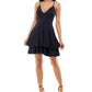 Vestido Infantil Emerald Sundae com Decote Profundo e Costas em Malha Azul Tamanho P