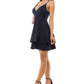 Vestido Infantil Emerald Sundae com Decote Profundo e Costas em Malha Azul Tamanho P
