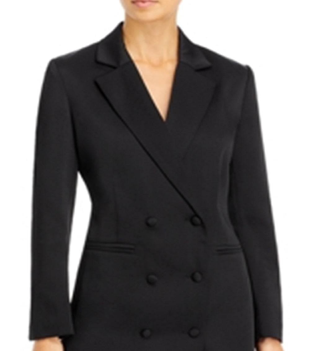 Vestido blazer feminino Lucy Paris com dois botões, preto, tamanho pequeno