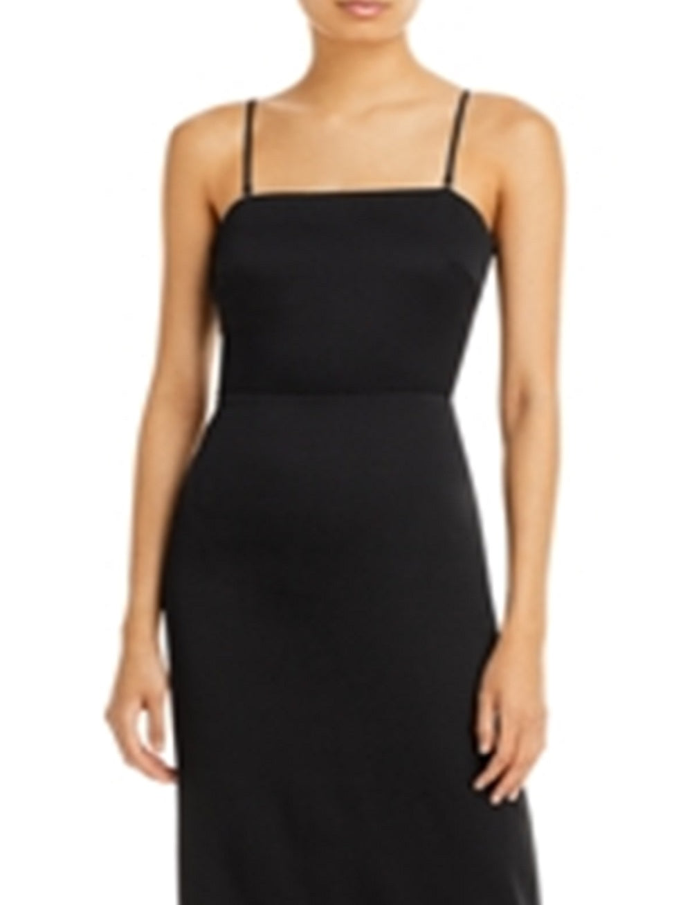 Vestido midi coluna de penas Mareena feminino Lucy Paris, preto, tamanho médio