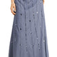 Vestido feminino Papell Studio com mangas esvoaçantes e detalhes em azul, tamanho 4