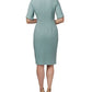 Vestido de coquetel feminino Adrianna Papell com acabamento em pérolas, azul, tamanho 14